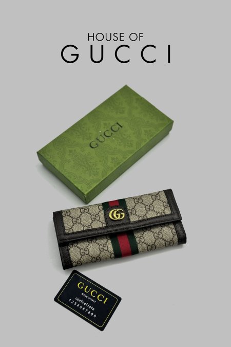 جزدان - Gucci / شامل علبة  - جوتشي - شعار